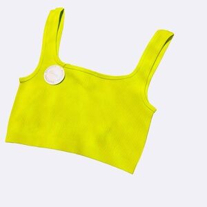 NWT Square Neck brat color ribbed Top, Bra, Tank Top New